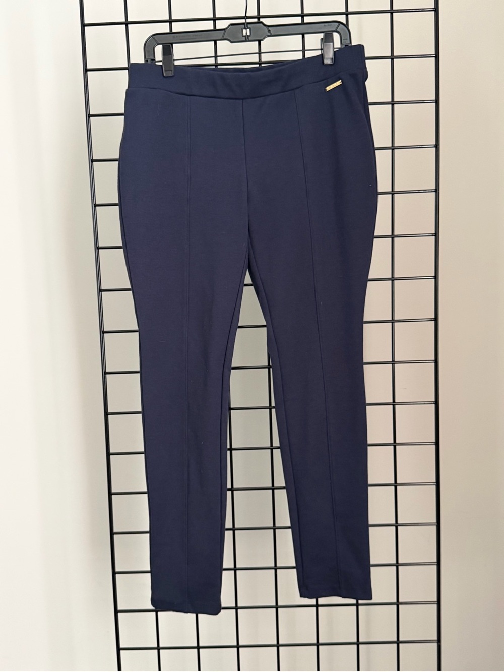MICHAEL KORS Navy Ponte Slim Pull-On Pants